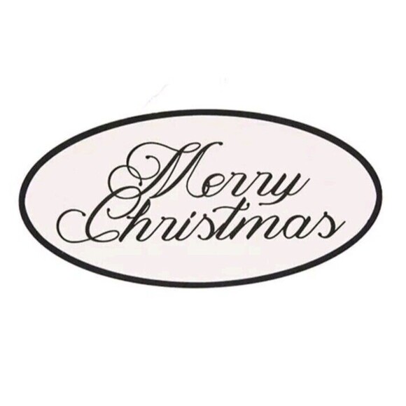 NWT 16" X 8" Merry Christmas Metal Sign Script, Double Hangers Farmhouse - Picture 6 of 6